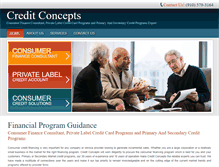 Tablet Screenshot of credit-concepts.net